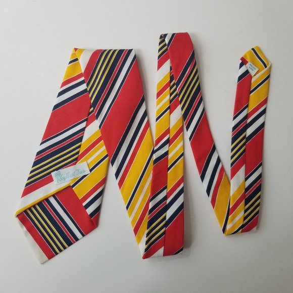 1970s Key West bright striped cotton tie - Picture 4 of 5